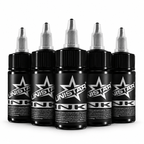 Czarna farba, tusz do tatuażu - UNISTAR INK - Top Basic Black 30ml (Reach) – zdjęcie 4