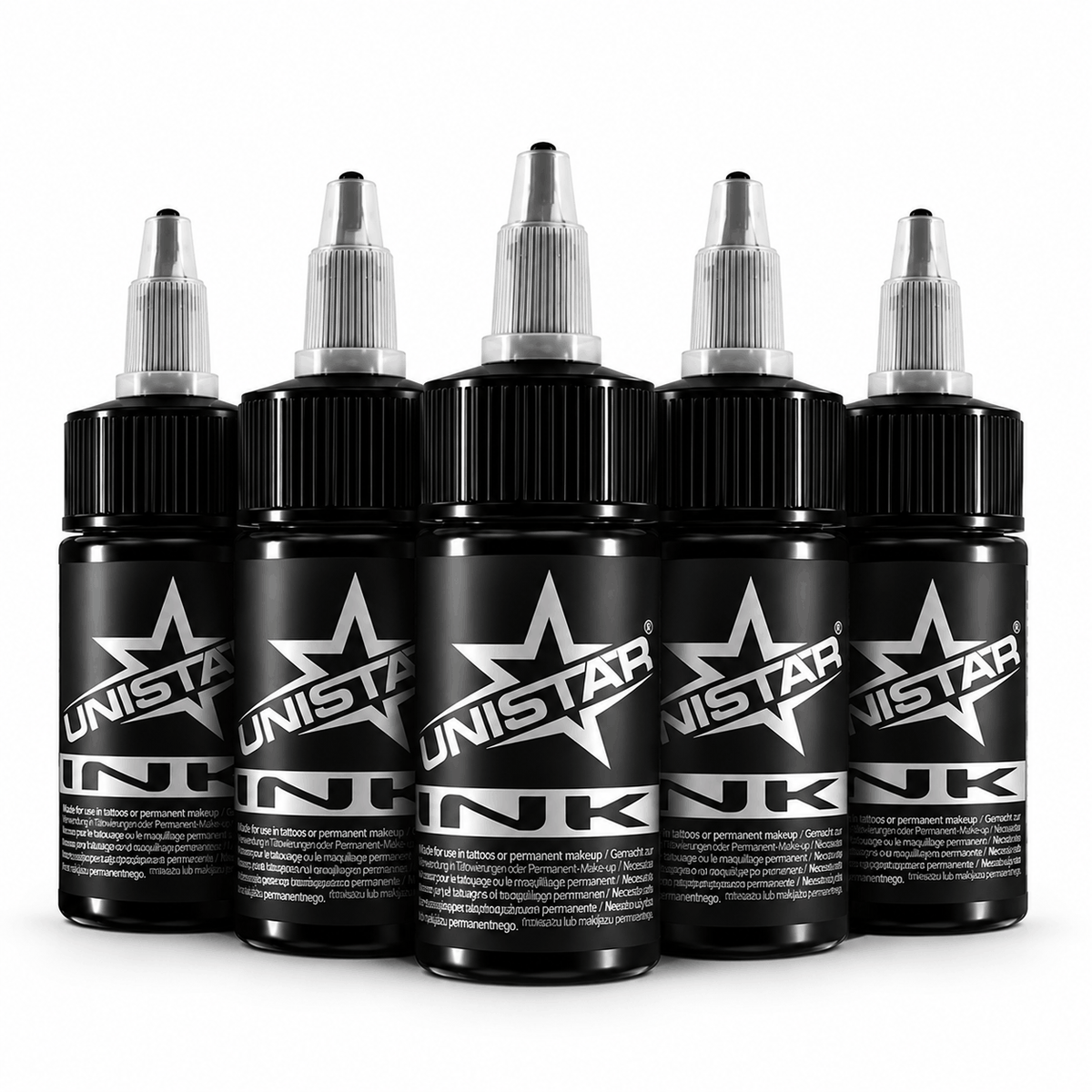 Czarna farba, tusz do tatuażu - UNISTAR INK - Top Basic Black 30ml (Reach) – zdjęcie 4