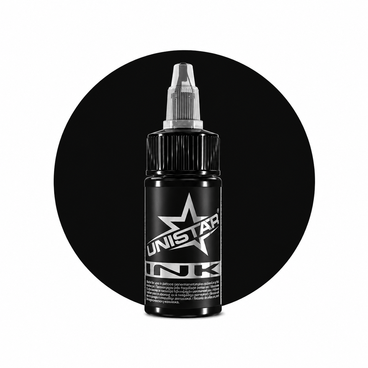 Czarna farba, tusz do tatuażu - UNISTAR INK - Top Basic Black 30ml (Reach) – zdjęcie 5