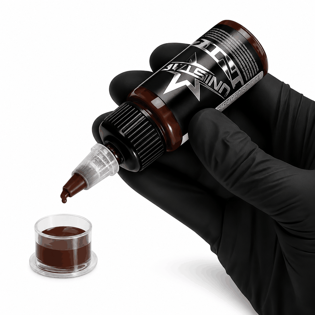 Brązowa farba, tusz do tatuażu - UNISTAR INK - Basic Brown 30ml (Reach) – zdjęcie 2