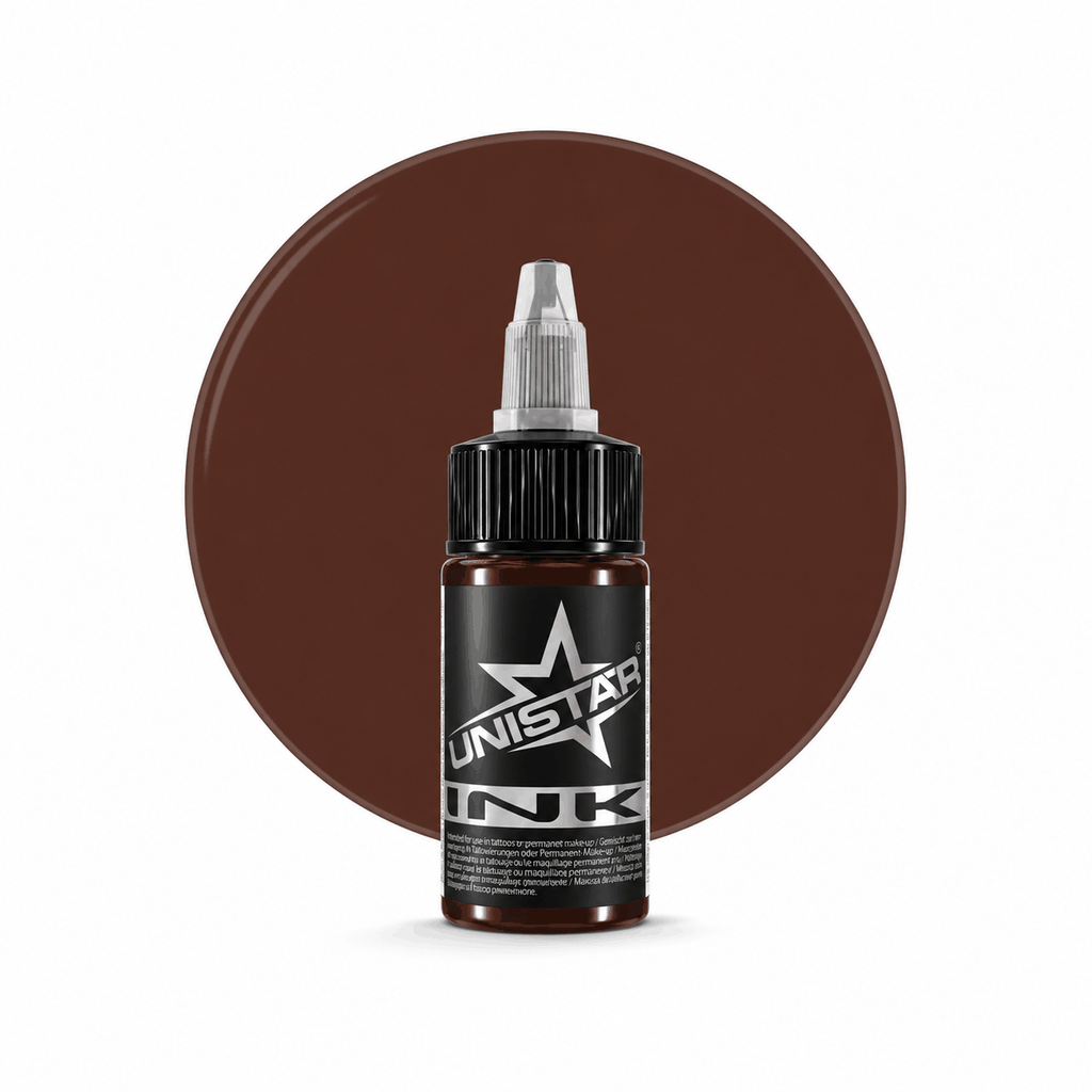 Brązowa farba, tusz do tatuażu - UNISTAR INK - Basic Brown 30ml (Reach) – zdjęcie 5