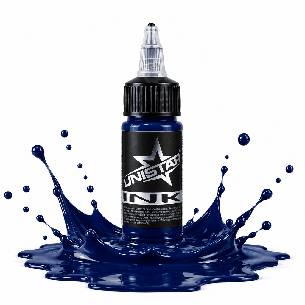Niebieska farba, tusz do tatuażu - UNISTAR INK - Cosmic Blue 30ml (Reach) – zdjęcie 3