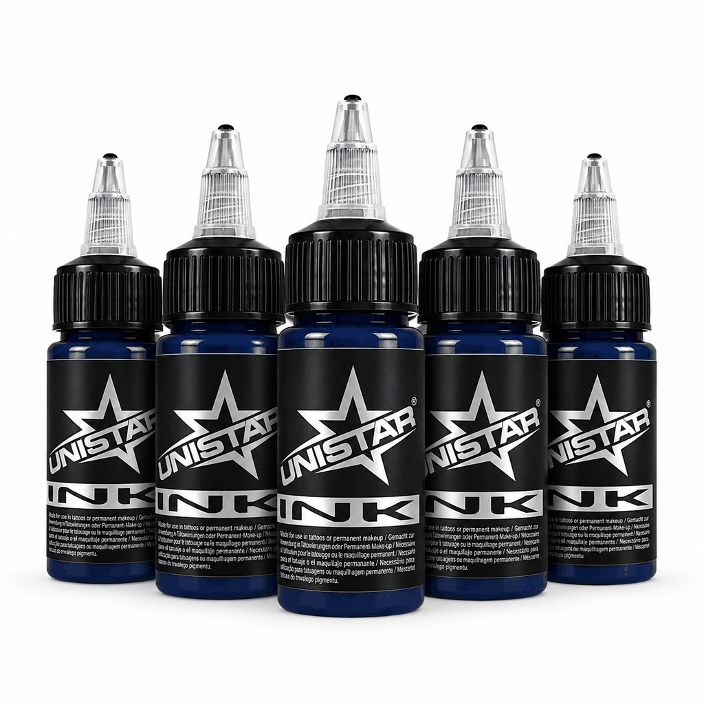 Niebieska farba, tusz do tatuażu - UNISTAR INK - Cosmic Blue 30ml (Reach) – zdjęcie 4