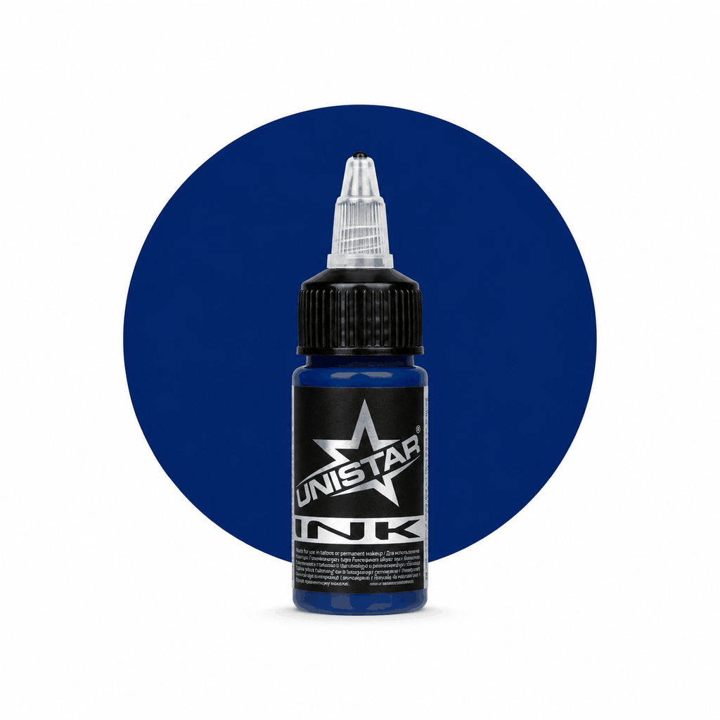 Niebieska farba, tusz do tatuażu - UNISTAR INK - Cosmic Blue 30ml (Reach) – zdjęcie 5
