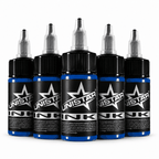 Niebieska farba, tusz do tatuażu - UNISTAR INK - Dark Blue 30ml (Reach) – zdjęcie 4