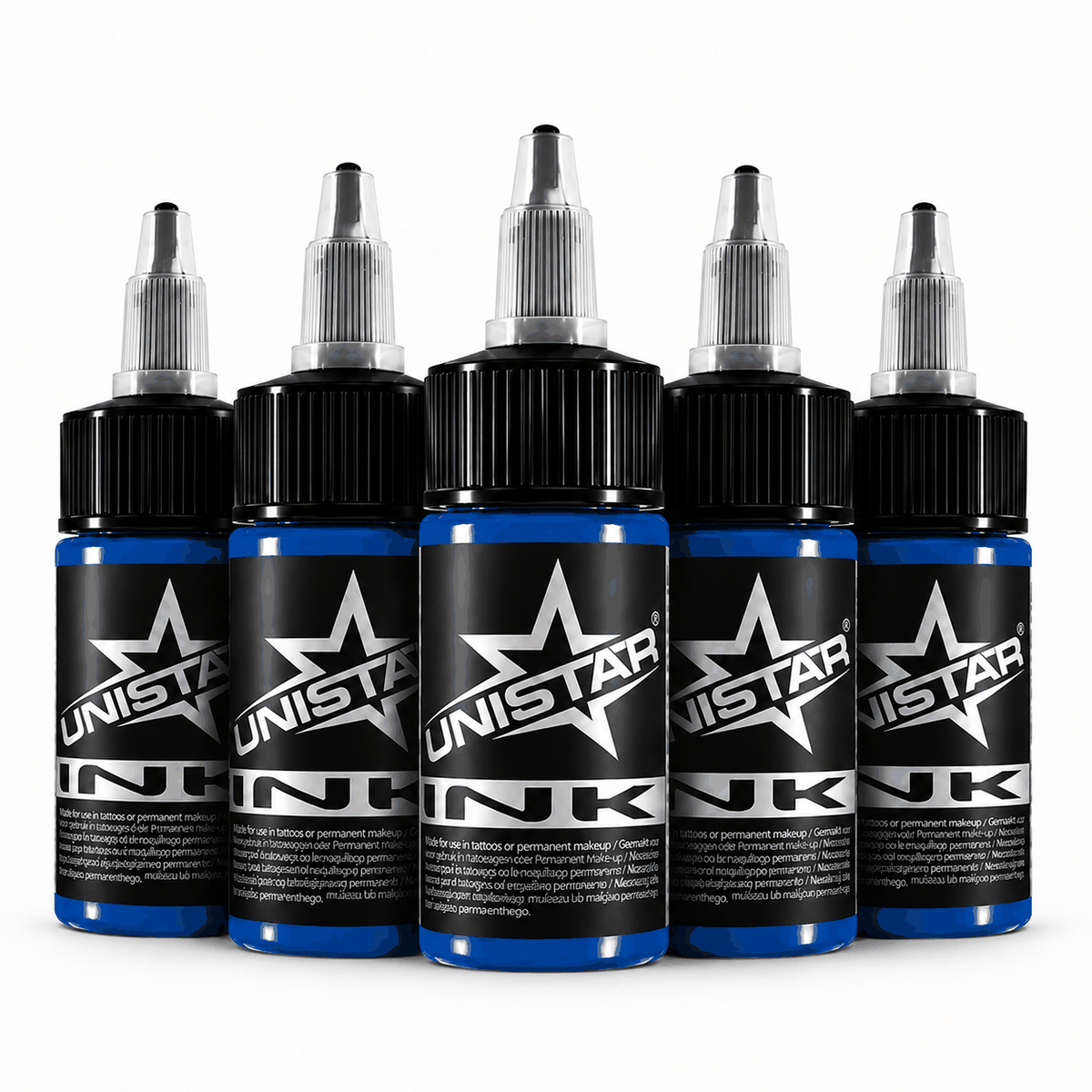 Niebieska farba, tusz do tatuażu - UNISTAR INK - Dark Blue 30ml (Reach) – zdjęcie 4