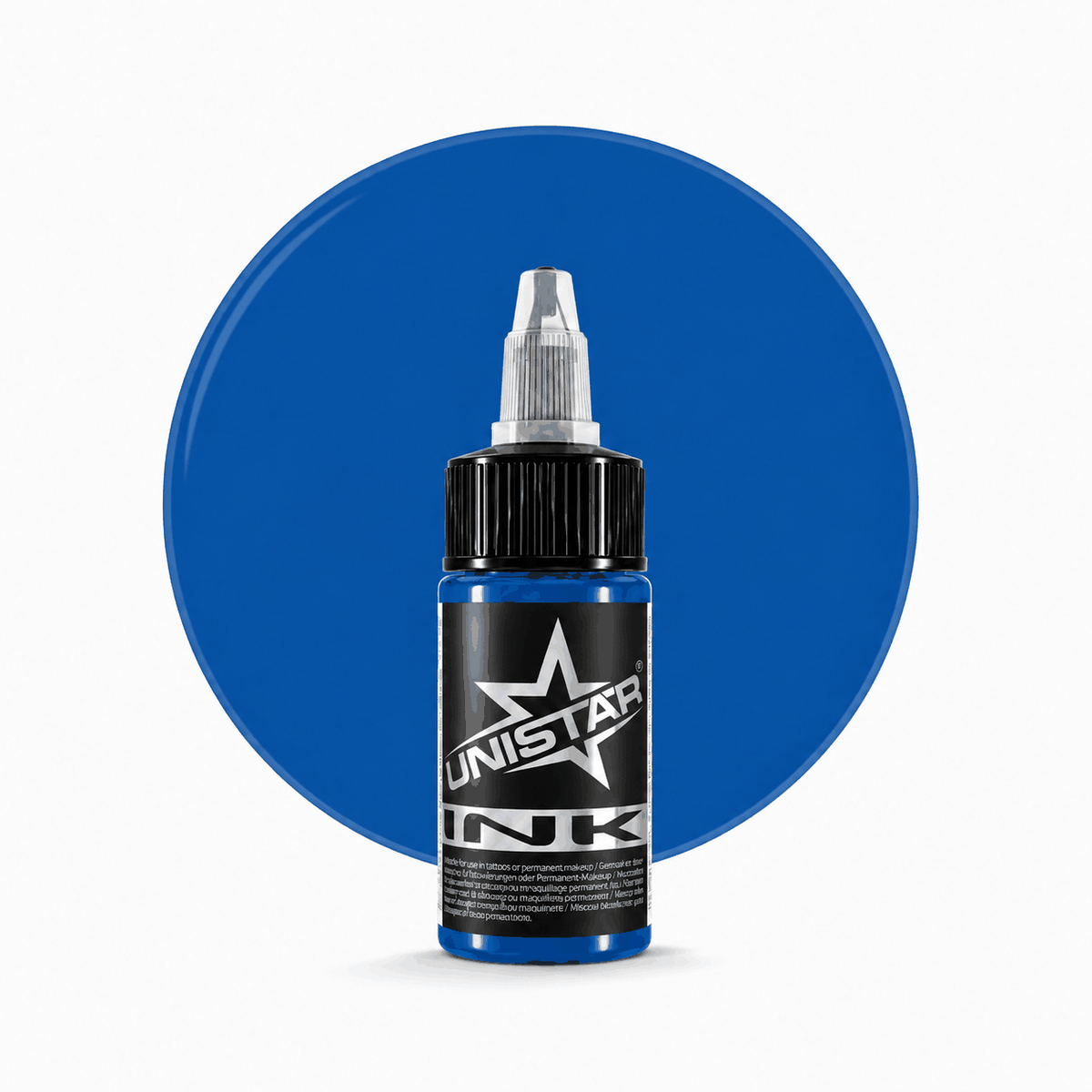 Niebieska farba, tusz do tatuażu - UNISTAR INK - Dark Blue 30ml (Reach) – zdjęcie 5