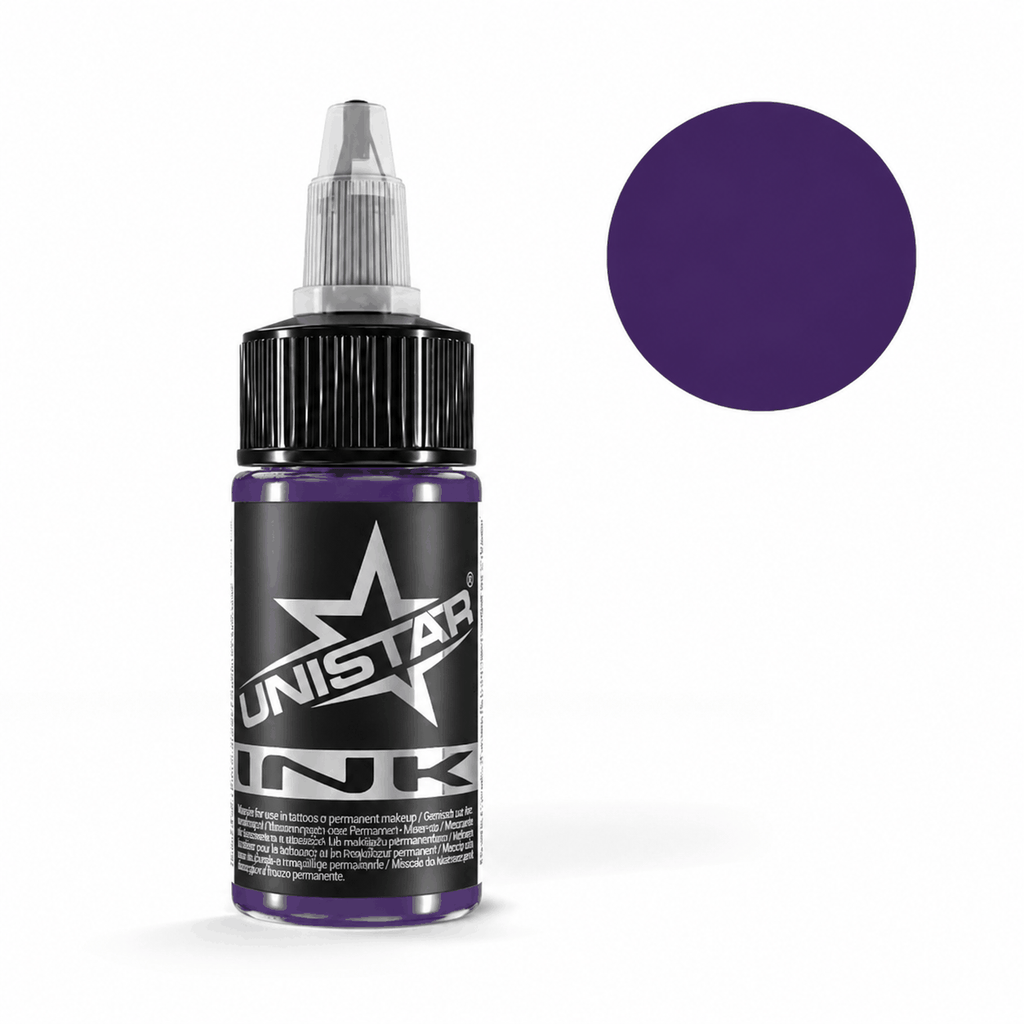 Fioletowa farba, tusz do tatuażu - UNISTAR INK - Eggplant Purple 30ml (Reach)