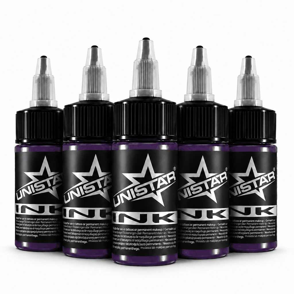 Fioletowa farba, tusz do tatuażu - UNISTAR INK - Eggplant Purple 30ml (Reach) – zdjęcie 4