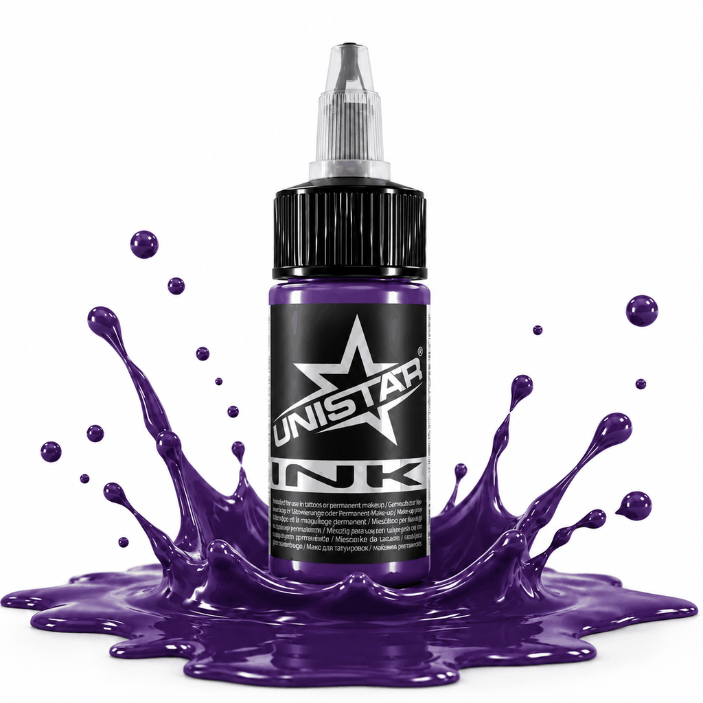 Fioletowa farba, tusz do tatuażu - UNISTAR INK - Eggplant Purple 30ml (Reach) – zdjęcie 3