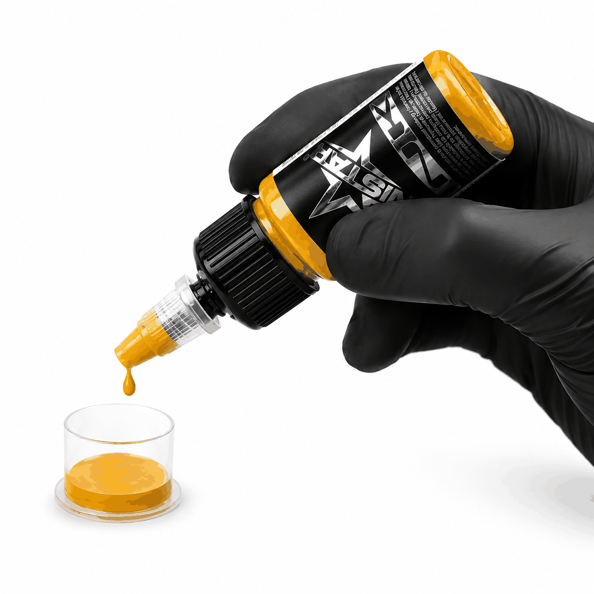 Żółta farba, tusz do tatuażu - UNISTAR INK - Golden Yellow 30ml (Reach) – zdjęcie 2