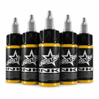 Żółta farba, tusz do tatuażu - UNISTAR INK - Golden Yellow 30ml (Reach) – zdjęcie 4