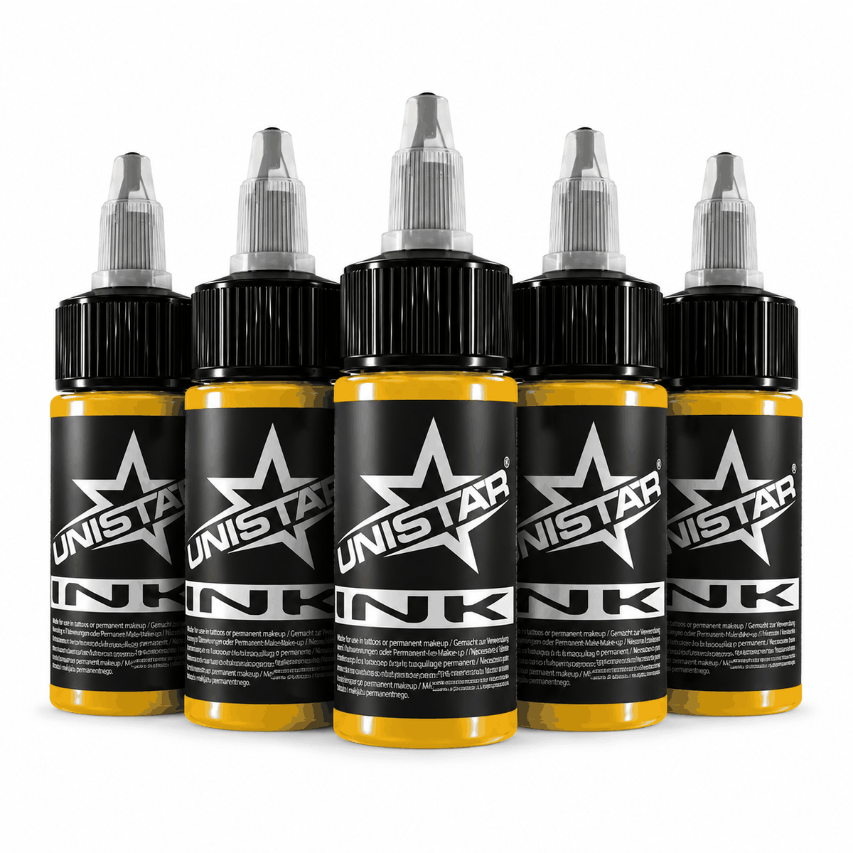 Żółta farba, tusz do tatuażu - UNISTAR INK - Golden Yellow 30ml (Reach) – zdjęcie 4
