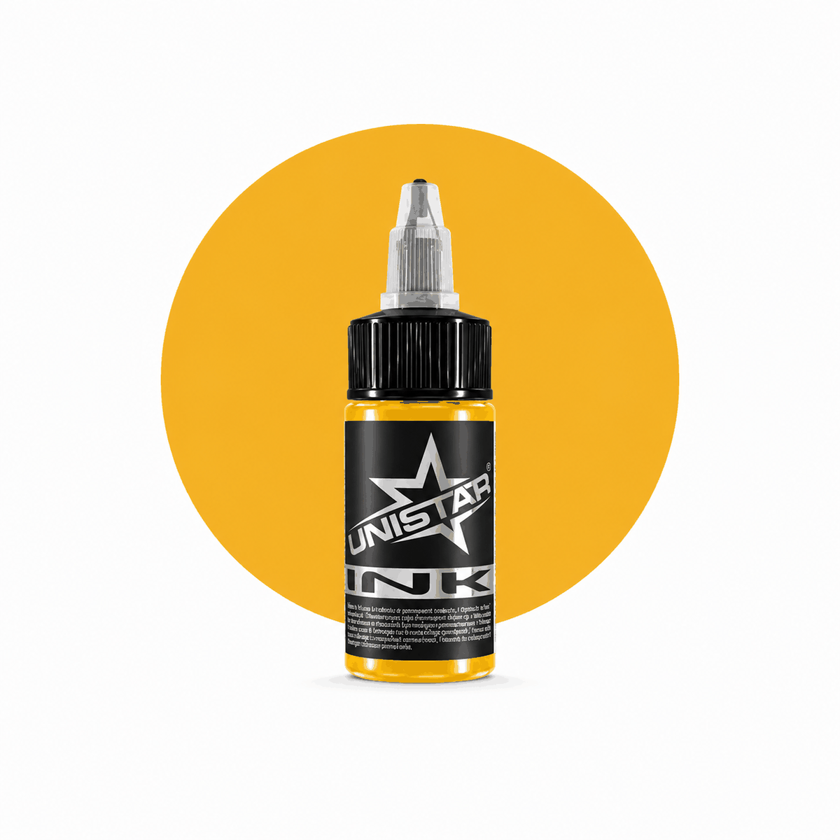 Żółta farba, tusz do tatuażu - UNISTAR INK - Golden Yellow 30ml (Reach) – zdjęcie 5