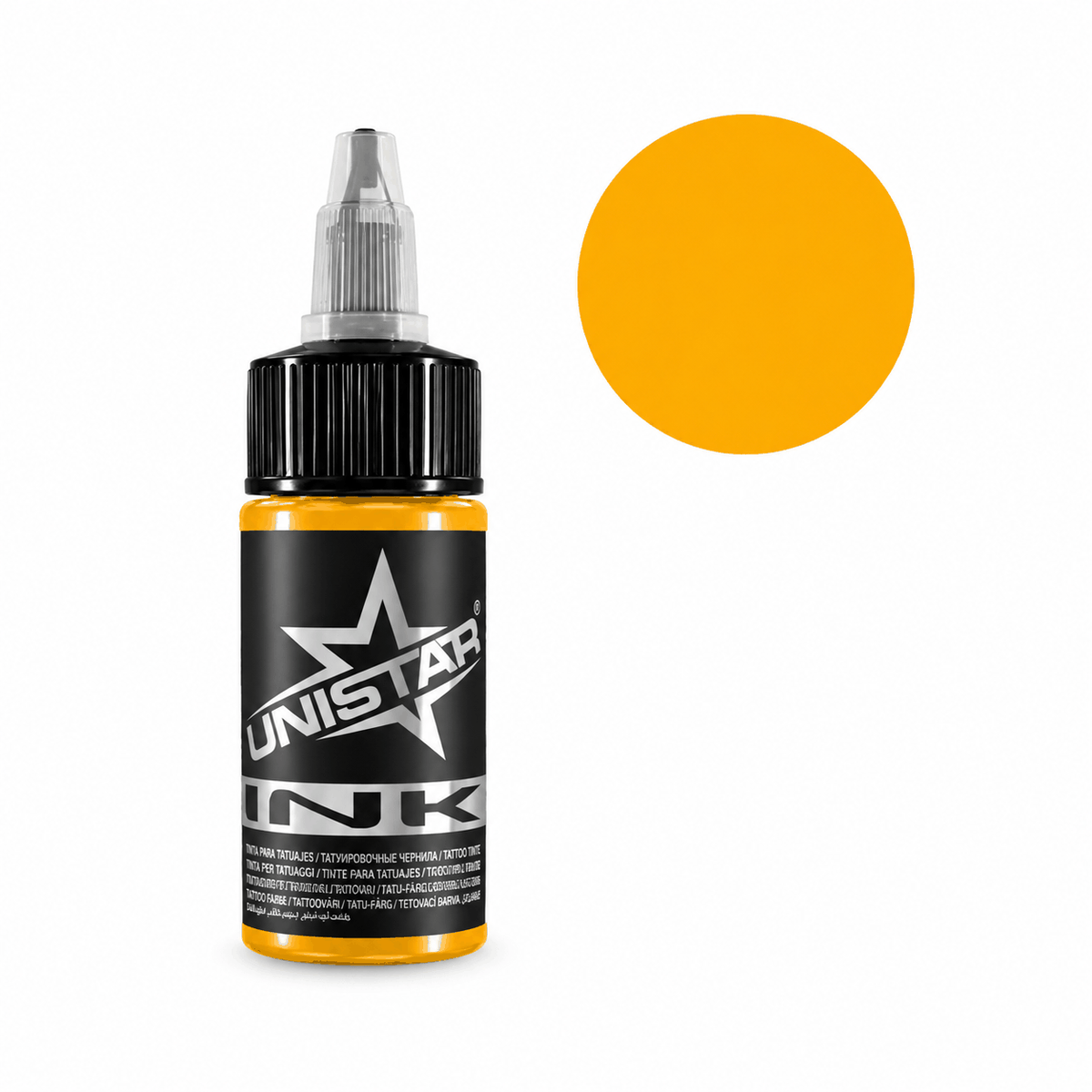 Żółta farba, tusz do tatuażu - UNISTAR INK - Golden Yellow 30ml (Reach)