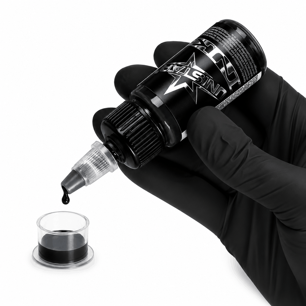 Szara farba, tusz do tatuażu - UNISTAR INK - Basic Gray Dark 30ml (Reach) – zdjęcie 2
