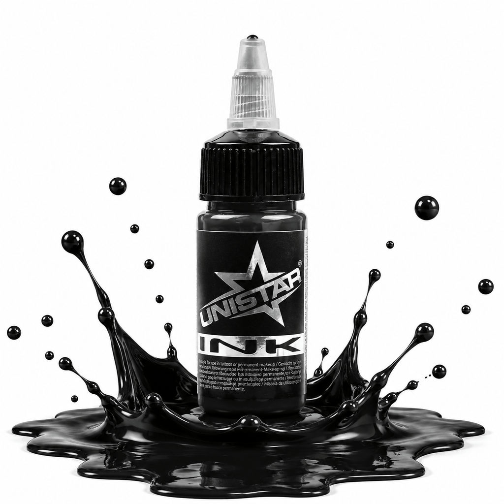 Szara farba, tusz do tatuażu - UNISTAR INK - Basic Gray Dark 30ml (Reach) – zdjęcie 3