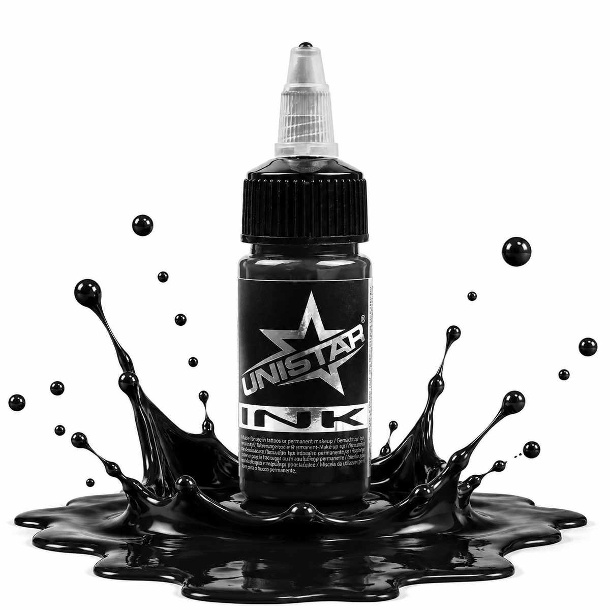 Szara farba, tusz do tatuażu - UNISTAR INK - Basic Gray Dark 30ml (Reach) – zdjęcie 3