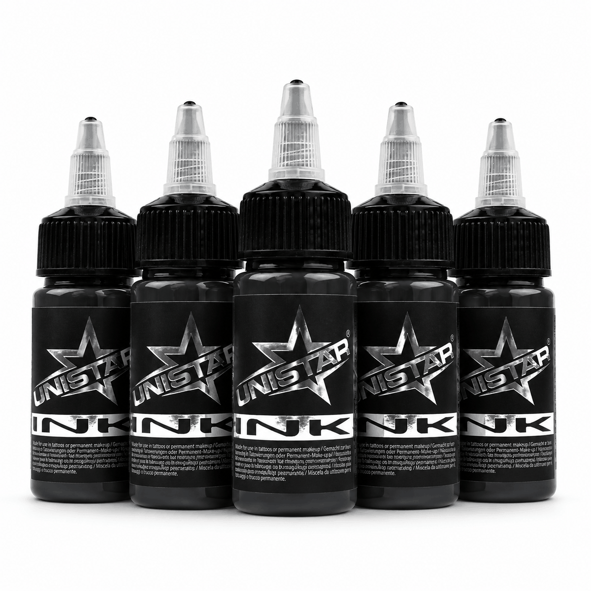 Szara farba, tusz do tatuażu - UNISTAR INK - Basic Gray Dark 30ml (Reach) – zdjęcie 4