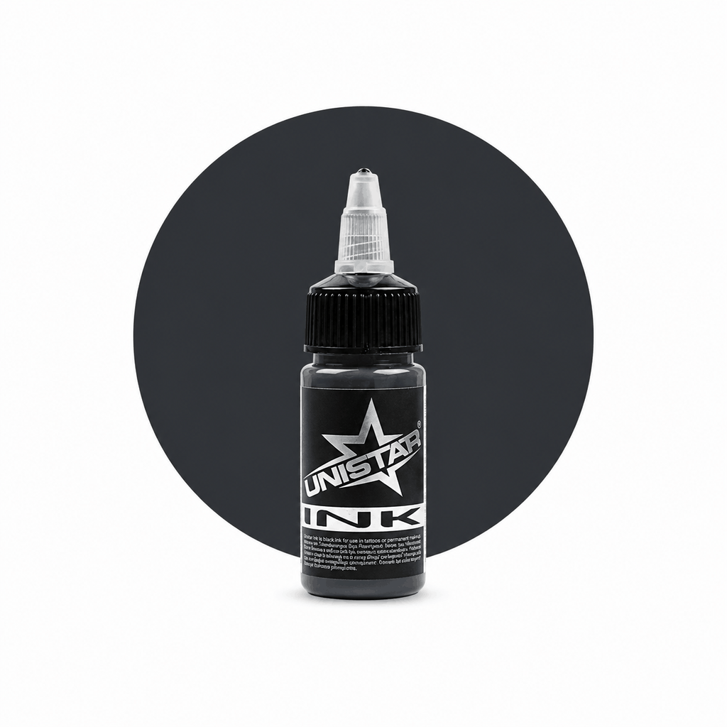 Szara farba, tusz do tatuażu - UNISTAR INK - Basic Gray Dark 30ml (Reach) – zdjęcie 5