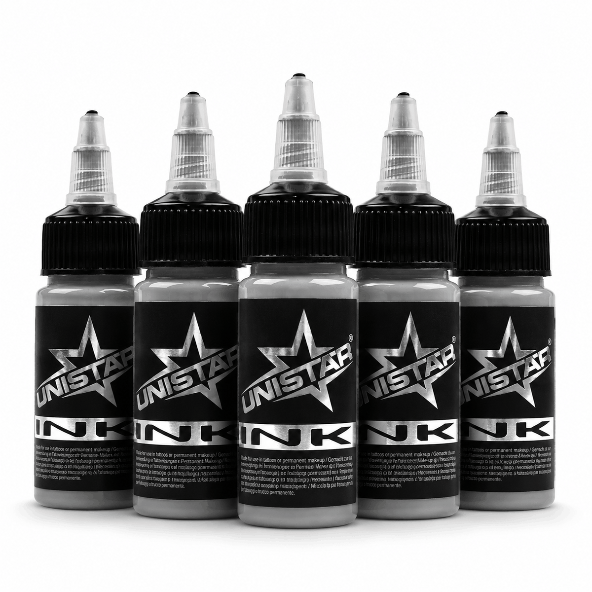 Szara farba, tusz do tatuażu - UNISTAR INK - Basic Gray Medium 30ml (Reach) – zdjęcie 4