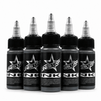 Szara farba, tusz do tatuażu - UNISTAR INK - Gray Medium Dark 30ml (Reach) – zdjęcie 4
