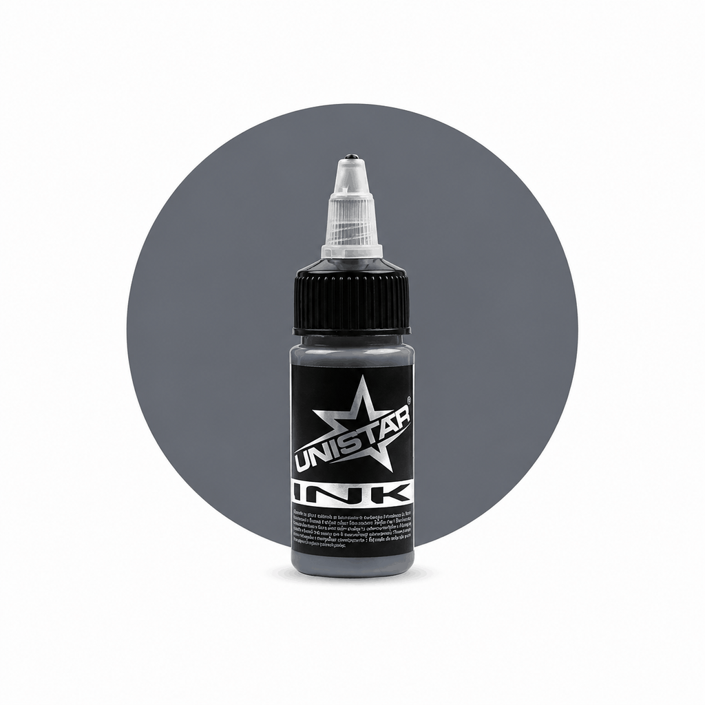 Szara farba, tusz do tatuażu - UNISTAR INK - Gray Medium Dark 30ml (Reach) – zdjęcie 5