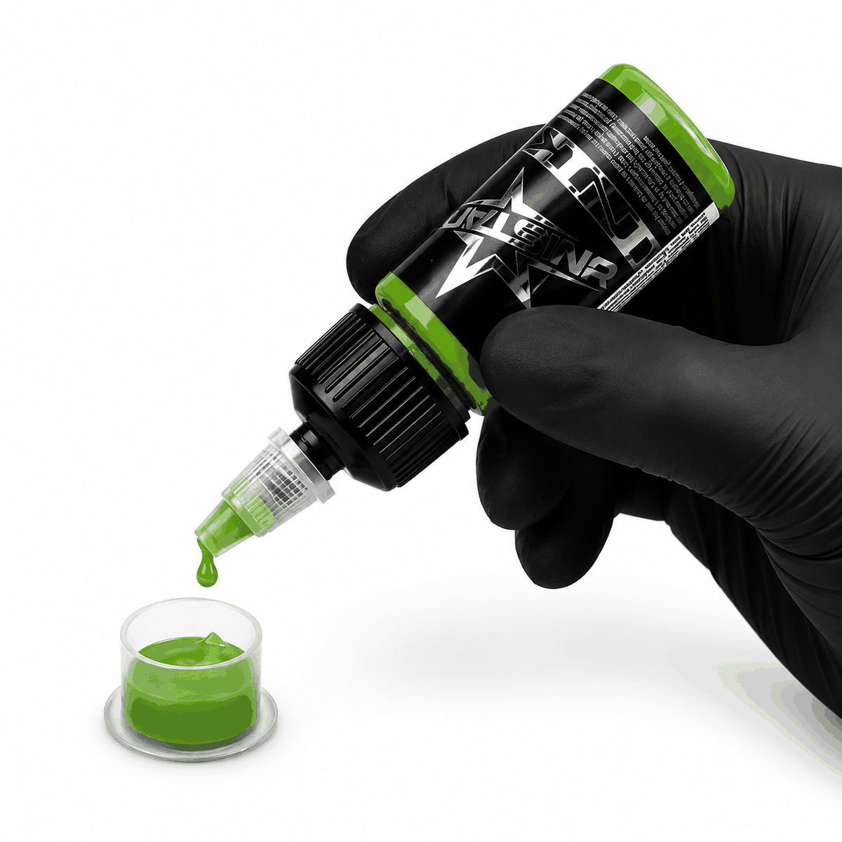Zielona farba, tusz do tatuażu - UNISTAR INK - Basic Green Dark 30ml(Reach) – zdjęcie 2