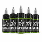 Zielona farba, tusz do tatuażu - UNISTAR INK - Basic Green Dark 30ml(Reach) – zdjęcie 4