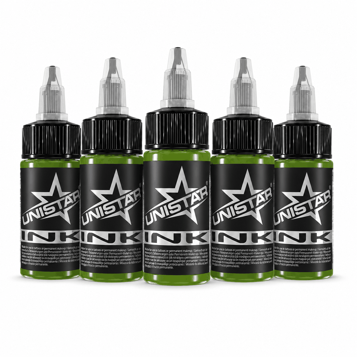 Zielona farba, tusz do tatuażu - UNISTAR INK - Basic Green Dark 30ml(Reach) – zdjęcie 4