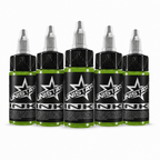 Zielona farba, tusz do tatuażu - UNISTAR INK, Basic Green Light 30ml(Reach) – zdjęcie 4