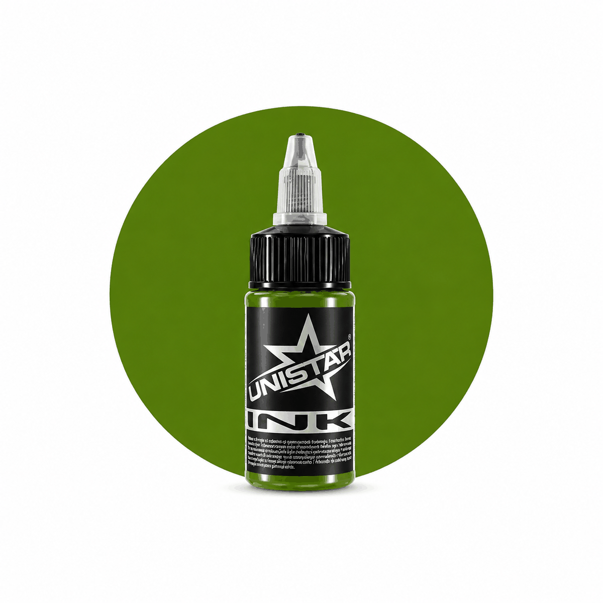 Zielona farba, tusz do tatuażu - UNISTAR INK, Basic Green Light 30ml(Reach) – zdjęcie 5