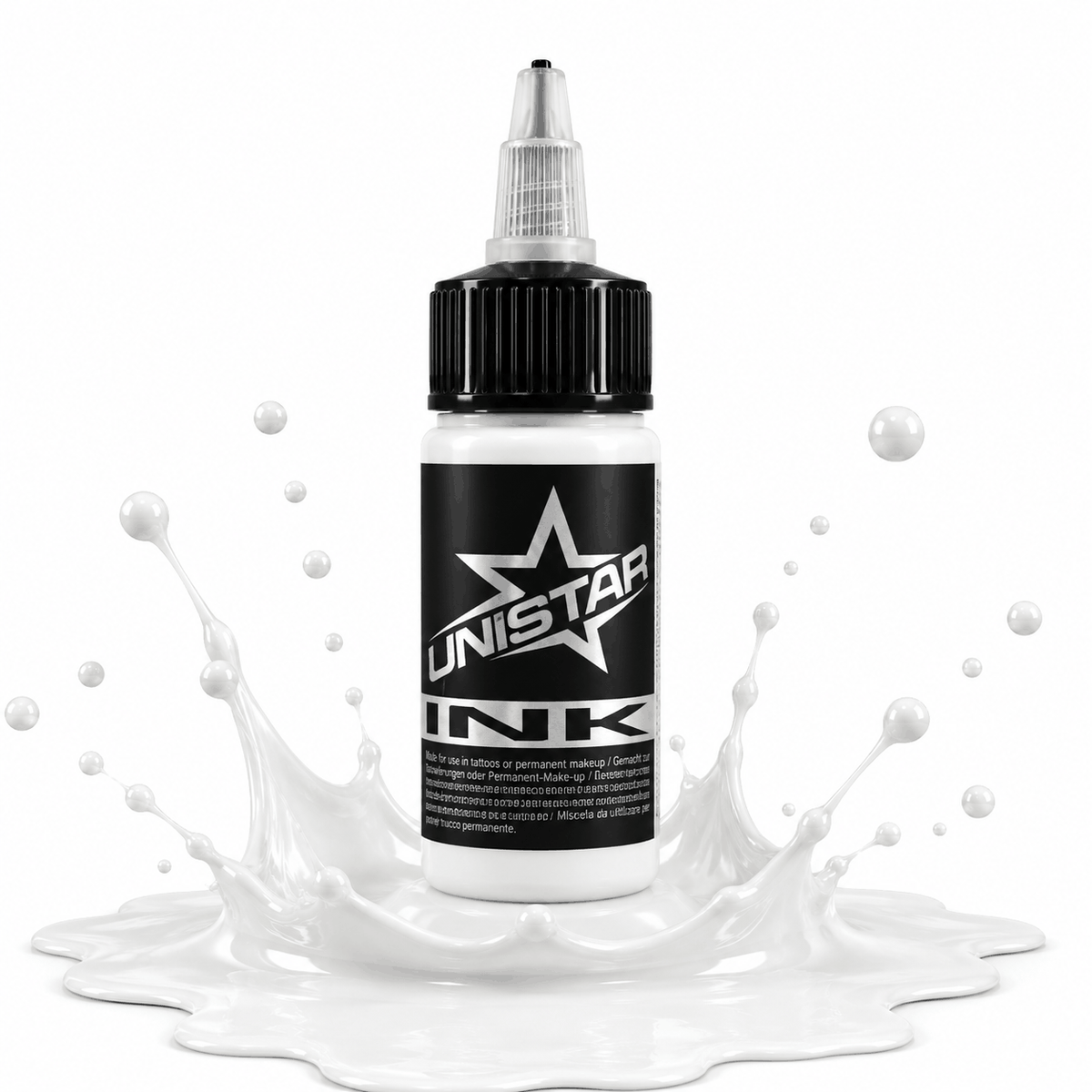 Biała farba, tusz do tatuażu - UNISTAR INK - Heavy White 30ml (Reach) – zdjęcie 3