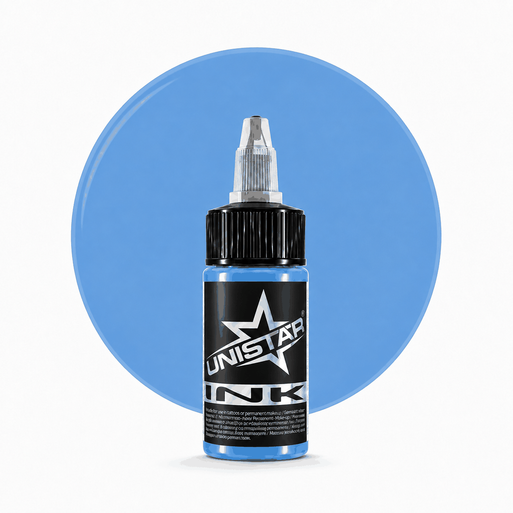 Niebieska farba, tusz do tatuażu - UNISTAR INK - Insekt True Blue 30ml (Reach) – zdjęcie 5