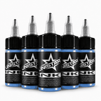 Niebieska farba, tusz do tatuażu - UNISTAR INK - Insekt True Blue 30ml (Reach) – zdjęcie 4