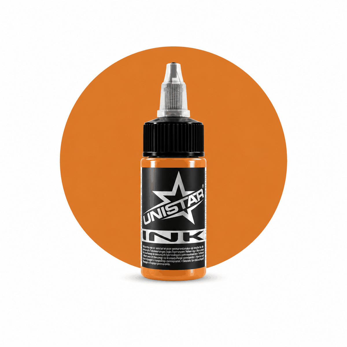 Pomarańczowa farba, tusz do tatuażu - UNISTAR INK Light Orange 30ml(Reach) – zdjęcie 5