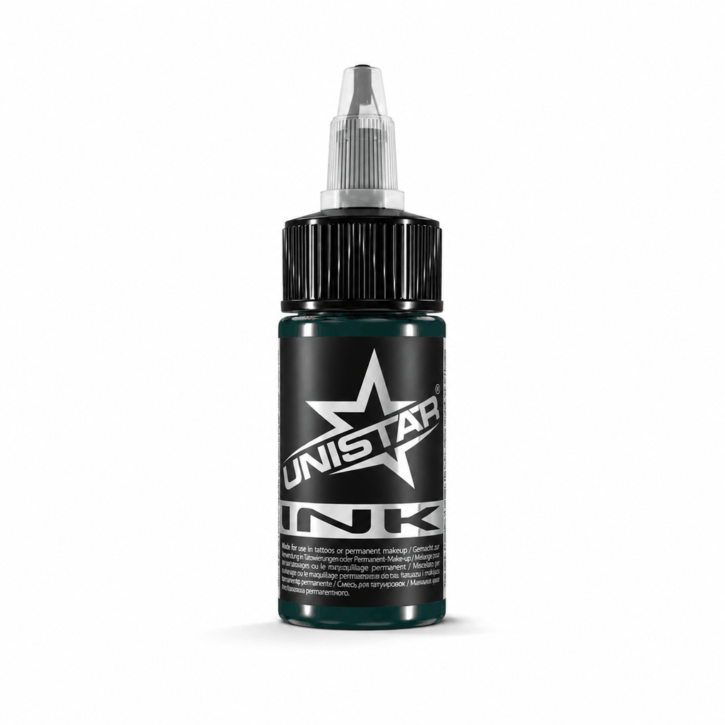 Zielona farba, tusz do tatuażu - UNISTAR INK - Muted Green 30ml (Reach) – zdjęcie 6