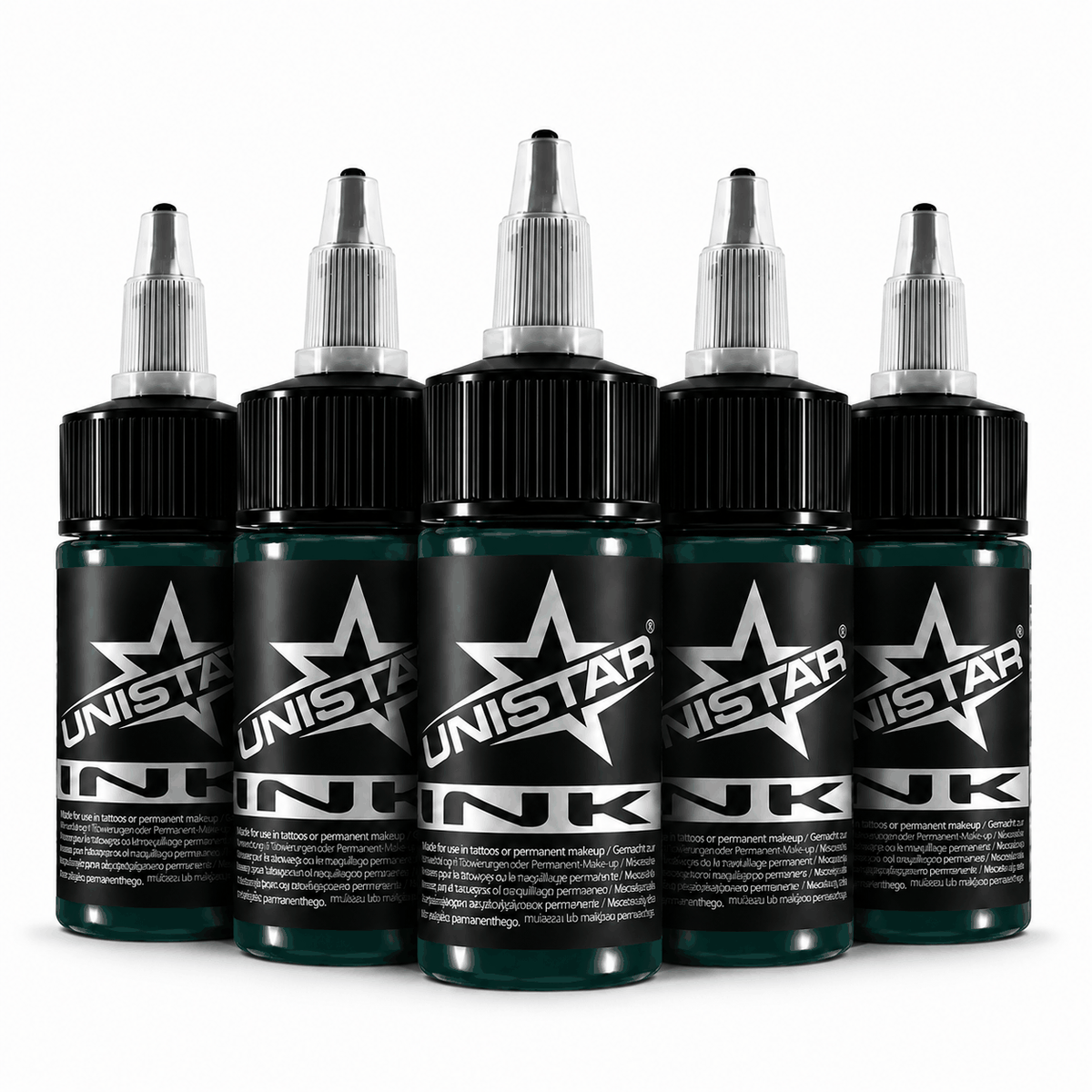 Zielona farba, tusz do tatuażu - UNISTAR INK - Muted Green 30ml (Reach) – zdjęcie 4