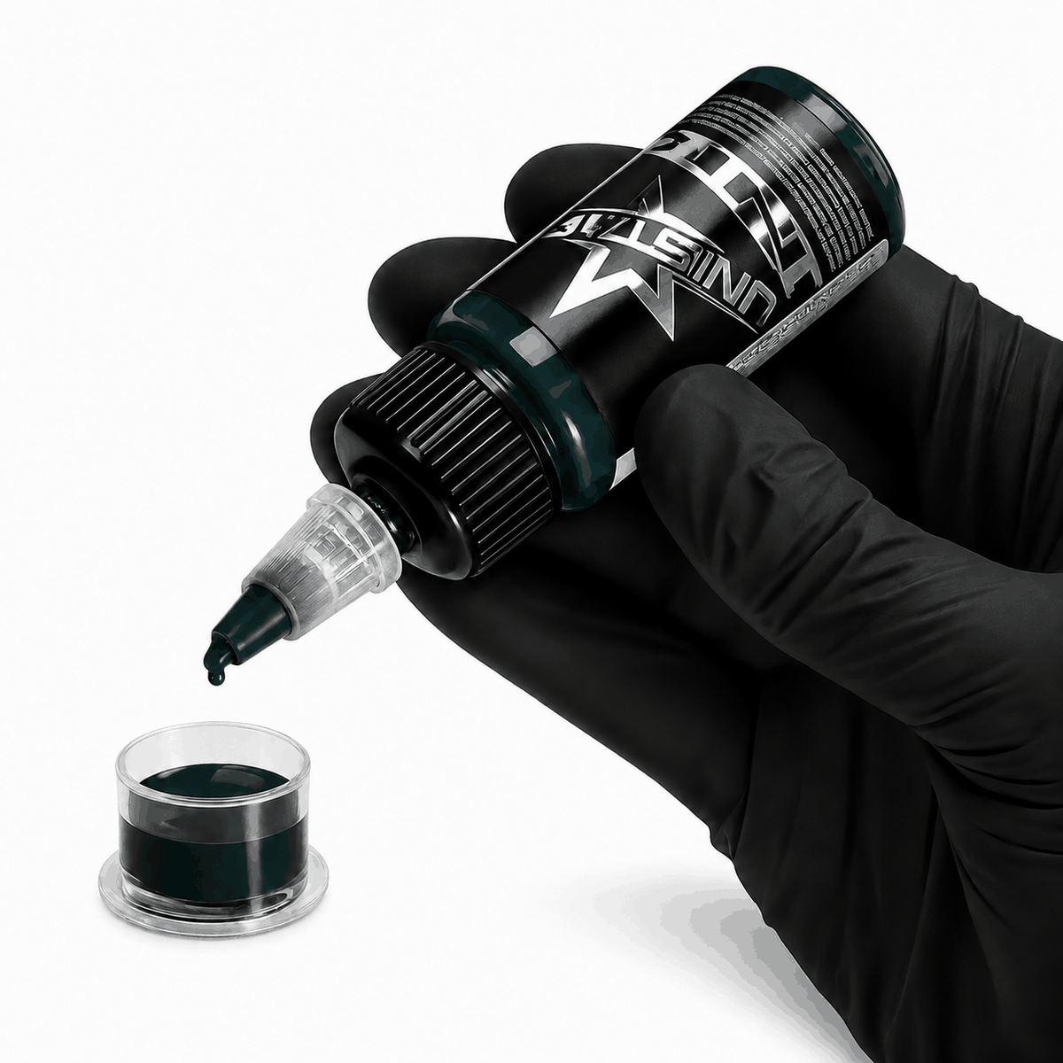 Zielona farba, tusz do tatuażu - UNISTAR INK - Muted Green 30ml (Reach) – zdjęcie 2