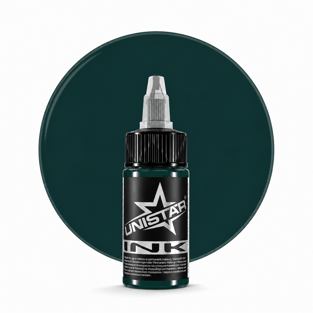 Zielona farba, tusz do tatuażu - UNISTAR INK - Muted Green 30ml (Reach) – zdjęcie 5