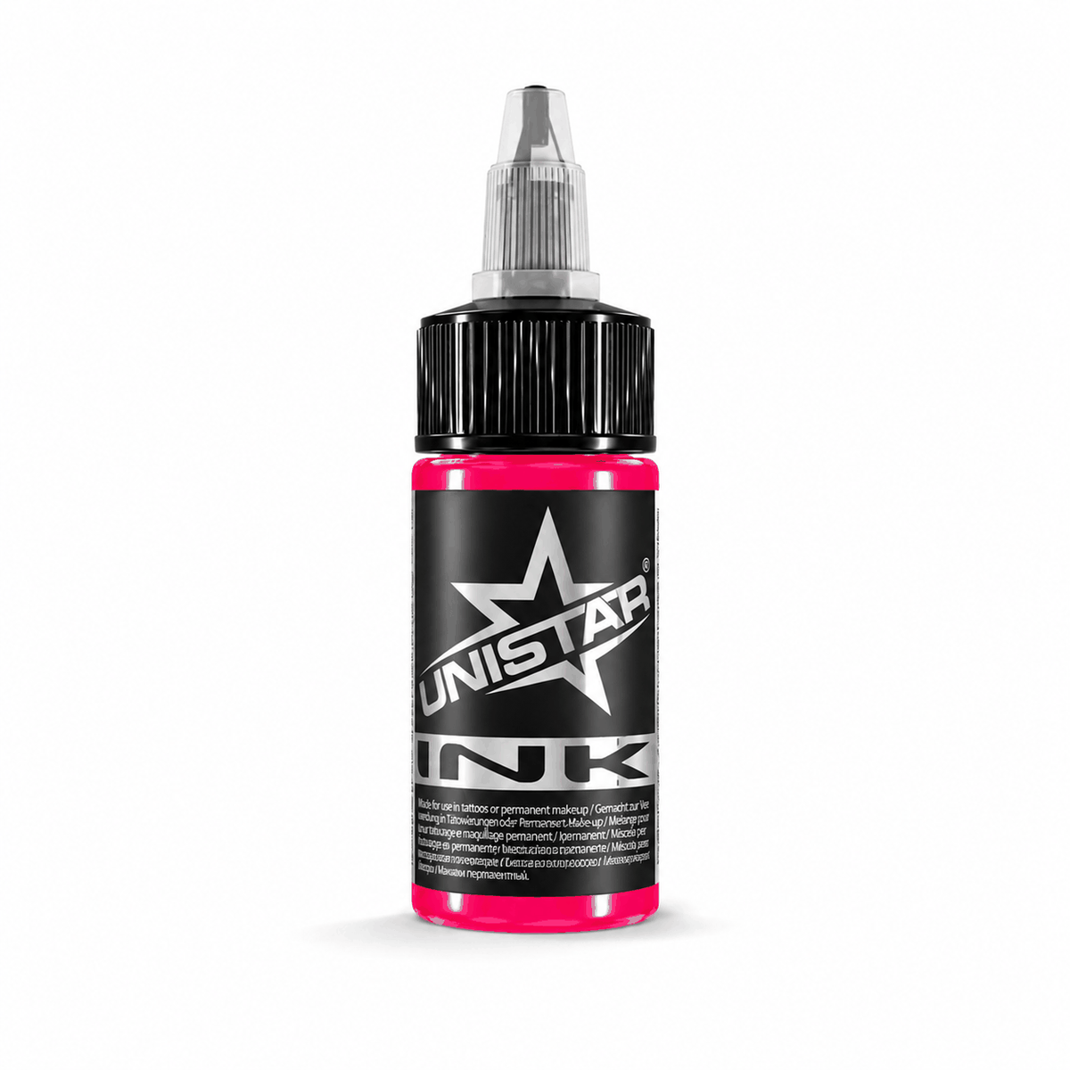 Różowa farba, tusz do tatuażu - UNISTAR INK - Neon Pink 30ml (Reach) – zdjęcie 6