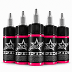Różowa farba, tusz do tatuażu - UNISTAR INK - Neon Pink 30ml (Reach) – zdjęcie 4