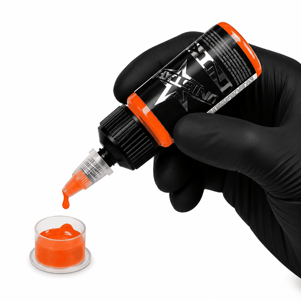 Pomarańczowa farba, tusz do tatuażu - UNISTAR INK Basic Orange 30ml(Reach) – zdjęcie 2