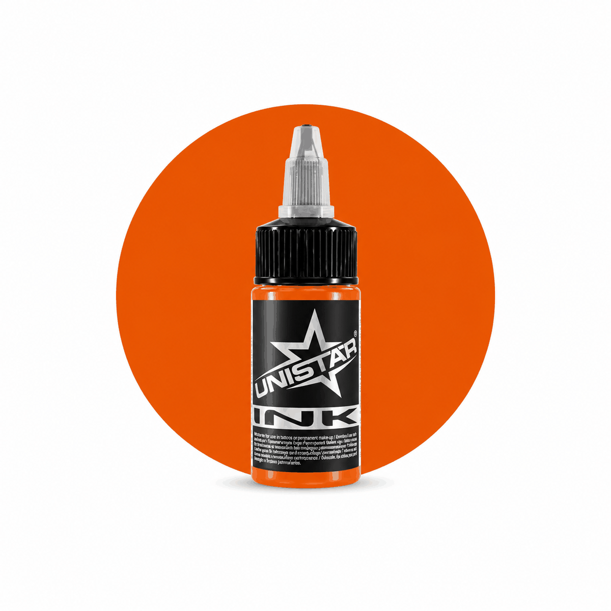 Pomarańczowa farba, tusz do tatuażu - UNISTAR INK Basic Orange 30ml(Reach) – zdjęcie 5