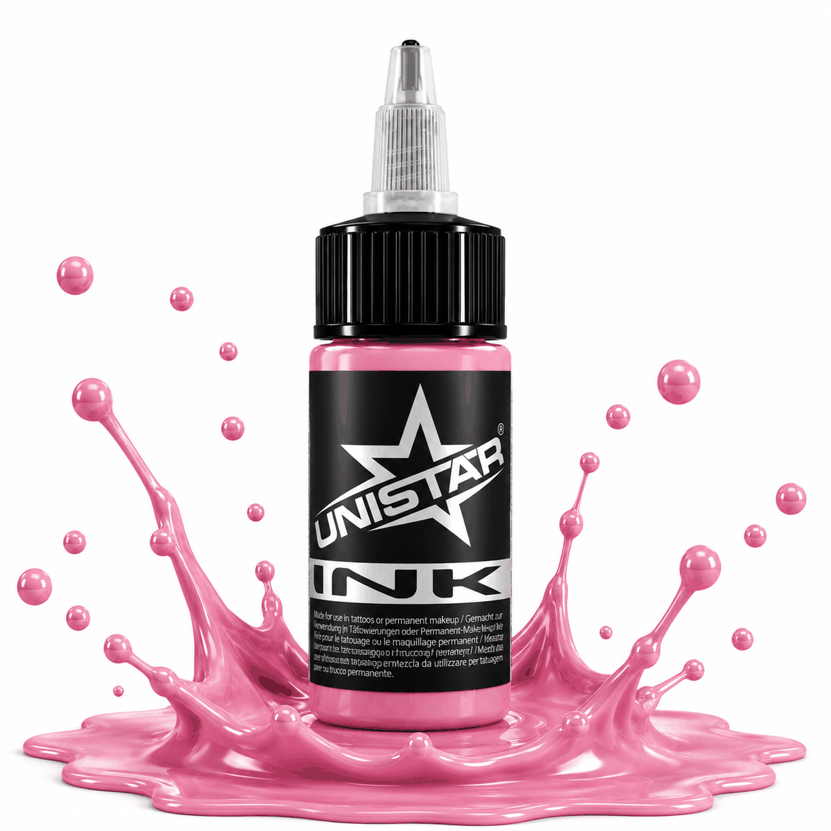 Różowa farba, tusz do tatuażu - UNISTAR INK - Pink 30ml (Reach) – zdjęcie 3