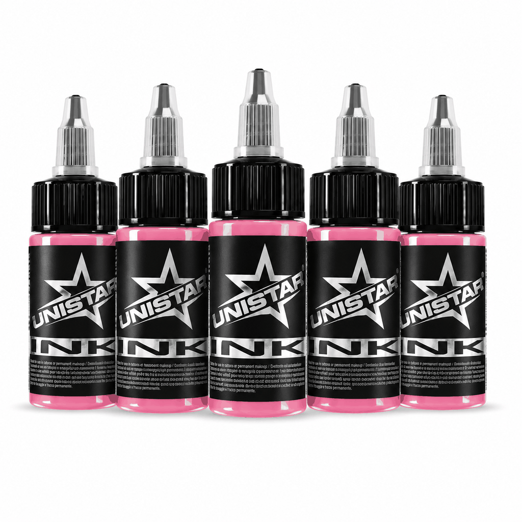Różowa farba, tusz do tatuażu - UNISTAR INK - Pink 30ml (Reach) – zdjęcie 4