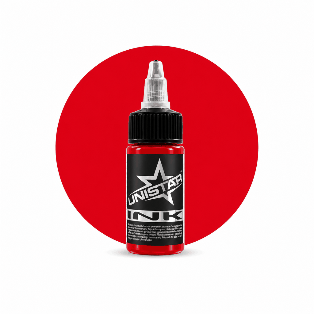 Czerwona farba, tusz do tatuażu - UNISTAR INK - Top Basic Red 30ml (Reach) – zdjęcie 5