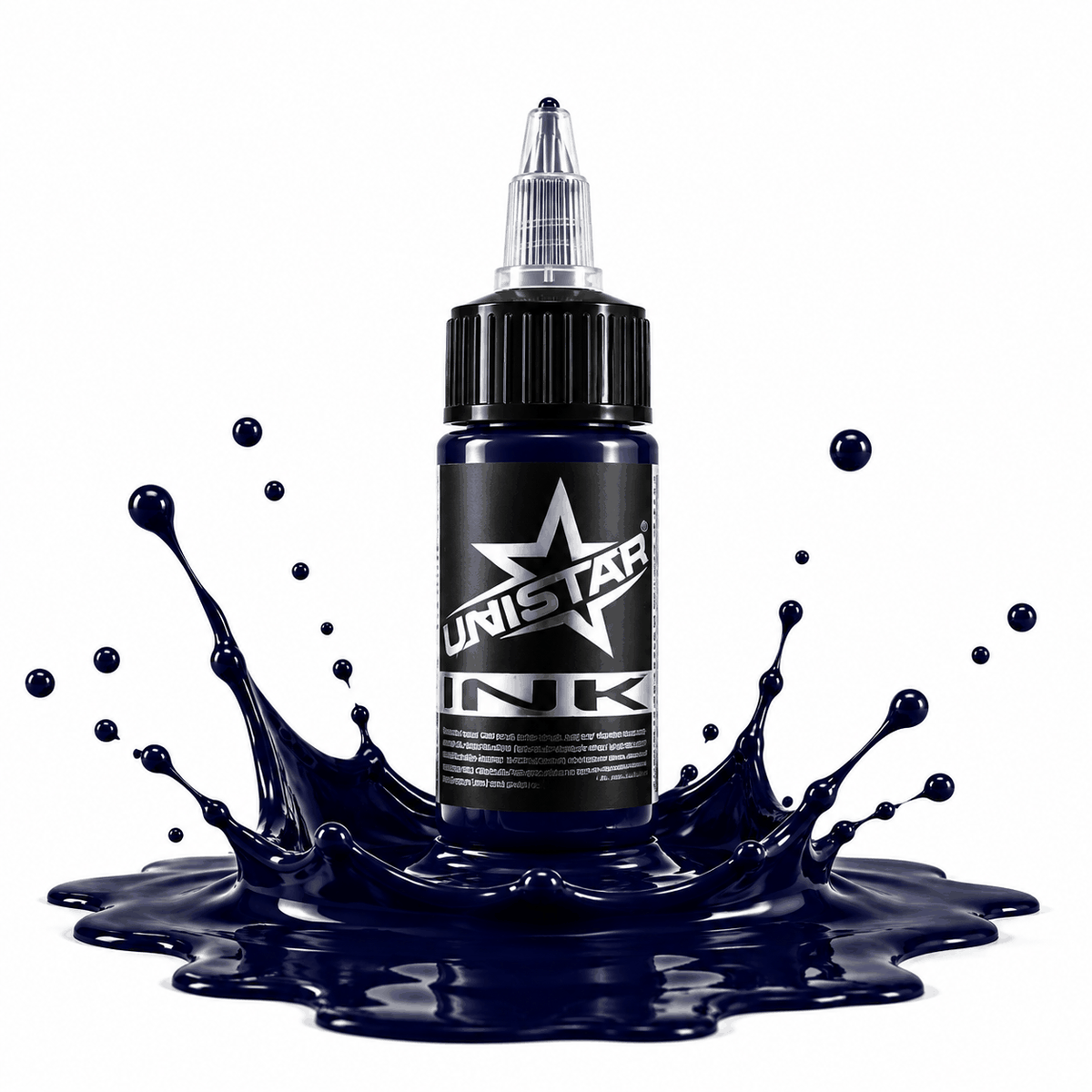 Niebieska farba, tusz do tatuażu - UNISTAR INK Basic Dark Blue 30ml (Reach) – zdjęcie 3