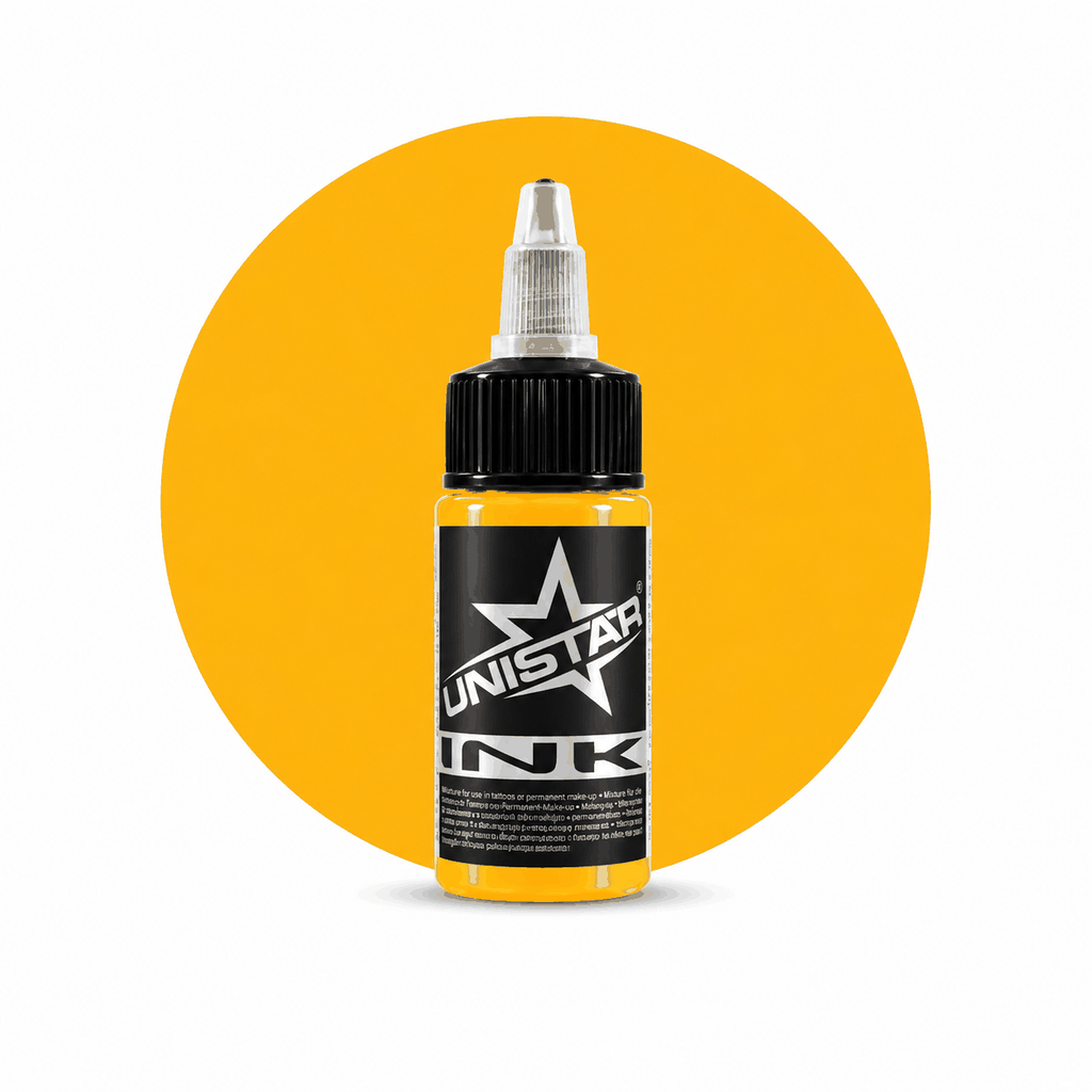 Żółta farba, tusz do tatuażu - UNISTAR INK - Yellow 30ml (Reach) – zdjęcie 5