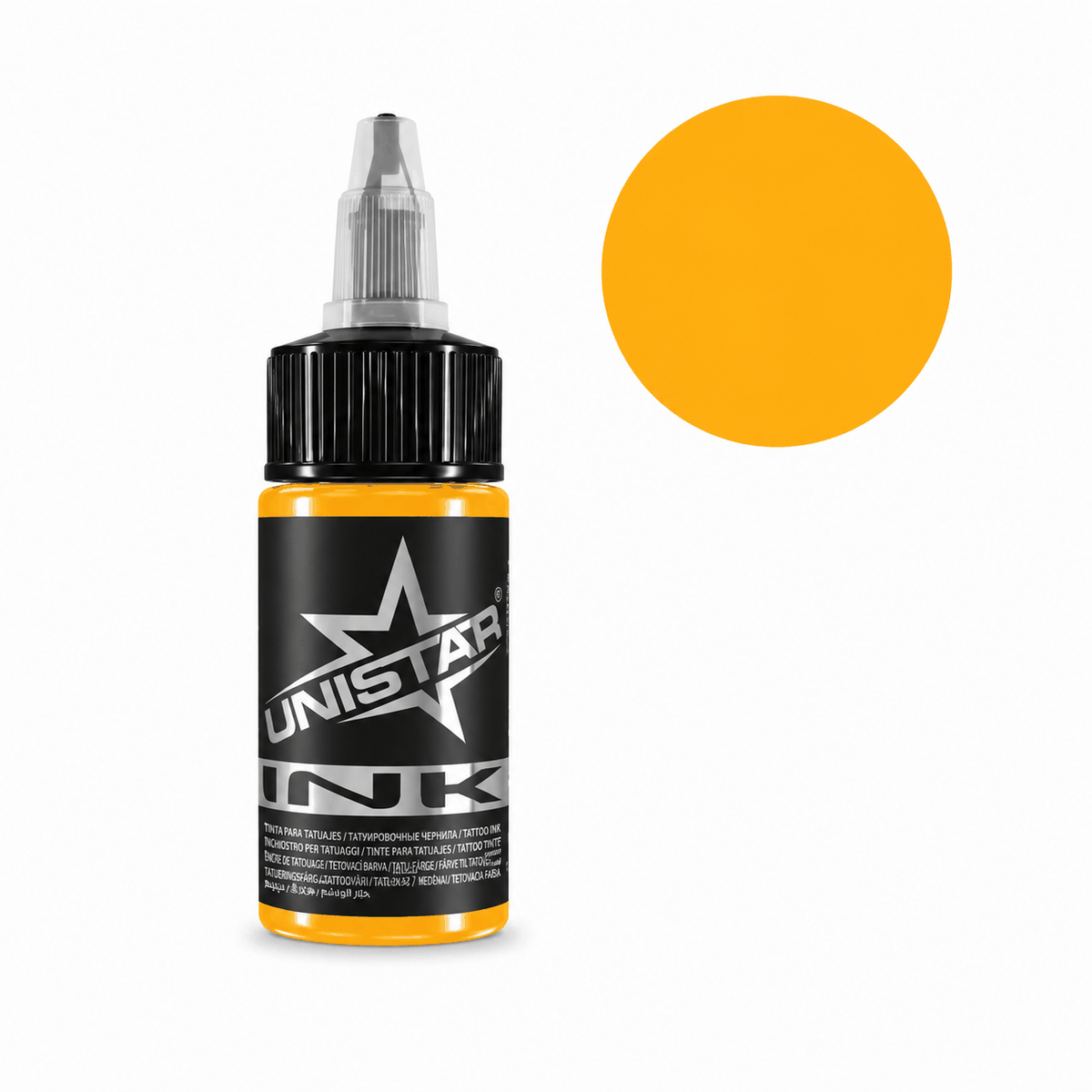 Żółta farba, tusz do tatuażu - UNISTAR INK - Yellow 30ml (Reach)